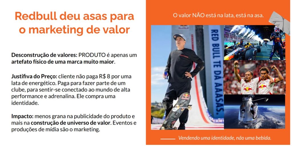 Slide da disciplina de Pós Graduação Marketing de Valor / Misael Montaña